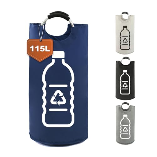 SOLARLAB Faltbarer pfandflaschen sammelbehälter - Großer Blau pfandbehälter - wasserdichter pfandflaschen organizer, 600D Oxford Stoff leergut sammelbehälter von SOLARLAB