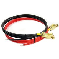 1 Paar Batterie Verbindungskabel rot schwarz Länge 2m Querschnitt 6mm² mit Batterieklemmen von SOLARTRONICS