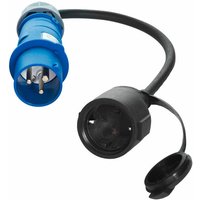 Solartronics - 91421 cee Schuko Adapter 230V 16A Stecker Kupplung Verteiler 3-polig männlich IP44 von SOLARTRONICS