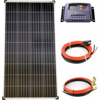 Komplettset 1x130 Watt Poly Solarmodul 10A Laderegler gelb Kabel Solar Photovoltaik Inselanlage von SOLARTRONICS