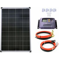 Set 1x100W Poly Solar Modul 20A Laderegler gelb Montagewinkel Kabel von SOLARTRONICS