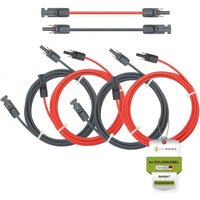 Solartronics - Solarkabel Doppelpack 4x PV-Kabel 4mm² H1Z2Z2-K Schwarz & Rot mit Solarstecker 4x 20m 4mm² von SOLARTRONICS