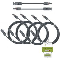 Solartronics - Solarkabel Doppelpack 4x PV-Kabel 6mm² H1Z2Z2-K Schwarz & Schwarz mit Solarstecker 4 x 12m - 6mm² von SOLARTRONICS