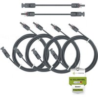 Solartronics - Solarkabel Doppelpack 4x PV-Kabel 6mm² H1Z2Z2-K Schwarz & Schwarz mit Solarstecker 4 x 15m - 6mm² von SOLARTRONICS