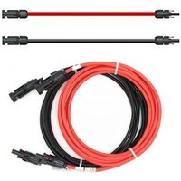 Solartronics - Verlängerungskabel 6mm² beidseitig kompatibel mit MC4 Solarkabel rot / schwarz inkl. Stecker 2 x 0,5m von SOLARTRONICS