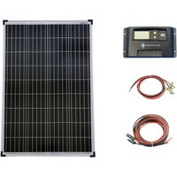 Set 1x100W Poly Solar Modul 20A Laderegler gelb Kabel von SOLARTRONICS