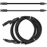 Solartronics - Verlängerungskabel 6mm² Solarkabel schwarz mit Solarstecker beidseitig für Solarmodule pv gak 1m - 6mm² von SOLARTRONICS