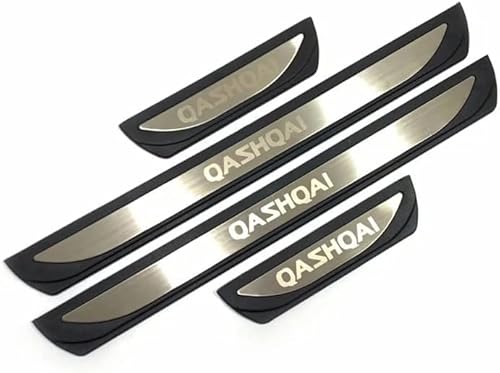 ABCPAK 4 Stück Auto Edelstahl Einstiegsleisten, für Nissan Qashqai J12 2022 2023 rutschfeste Anti-KratzTrim von SOLBUM