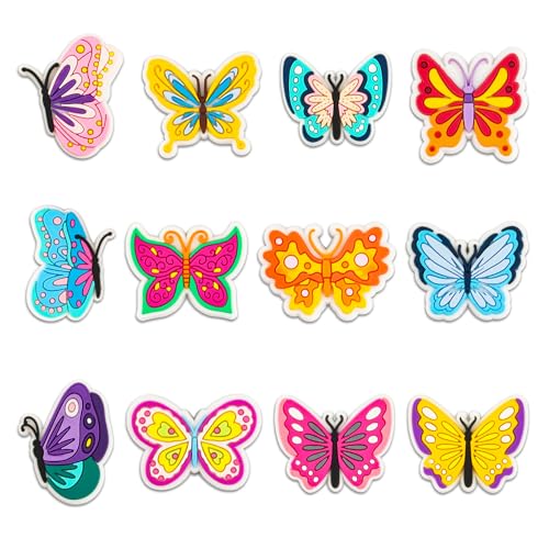 Solday Schmetterlinge Kühlschrankmagnete 12 Stück Dekorative Kühlschrank Magnete Fridge Magnets Nette Küche Büro Zubehör Kleinkinder und Erwachsene von SOLDAY
