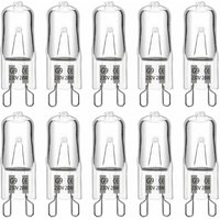 10er Pack G9 Halogenlampen, G9 Halogen Leuchtmittel 28W 230V 2700K Dimmbare G9 Halogen Glühbirnen für Backofenlampe Mikrowellen Herd Deckenleuchten von SOLEIL