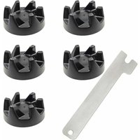 5-teiliges Gummi-Mixer-Aufsatzset mit Zahnradkupplung und Demontagewerkzeug für Kitchenaid 9704230 von SOLEIL