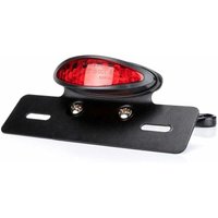 Fanale posteriore per moto, luce freno, luce targa, rosso e bianco, modello: rosso von SOLEIL