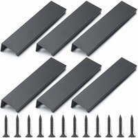 Möbelknöpfe und Griffe, 6 Stück schwarze Schrankgriffe, unsichtbarer Möbelgriff 120 mm Möbelknöpfe und Griffe, 6 Stück schwarze Schrankgriffe, unsichtbarer Möbelgriff 120 mm von SOLEIL