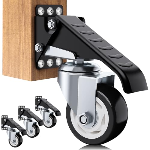 SOLEJAZZ lenkrollen 400KG möbelrollen schwerlast, lenkrollen für möbel, Bonus-Installationsvorlage, 4er-Pack von SOLEJAZZ