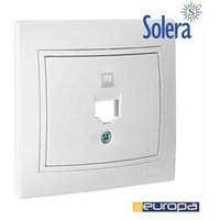 SOLERA ERP88/1U Abdeckung + Gehäuse für RJ45-Datendose mit Rahmen der Europa-Serie von SOLERA