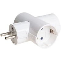 Schuko 2P+E Dreifachstecker (bis zu 3680W 16A 250V) Röhreneingang bis Ø20mm IP20 weiße Farbe von SOLERA