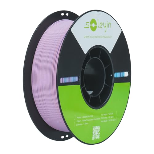 SOLEYIN Ultra PLA Matte Filament 1.75mm Bunt, 3D Drucker Filament 1kg Hochgeschwindigkeit 30-300mm/s Umweltfreundliche, für die meisten 3D-Drucker Creality Ender K1 K1C K2 plus (Bunt Rosenstein) von SOLEYIN