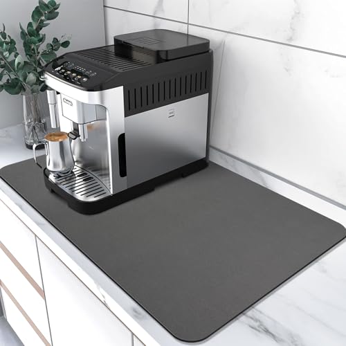 Kaffeematte Super saugfähige Trocknungsmatte Kaffeebar-Zubehör Passt mit wasserfester Gummirückseite Passt unter Coffee Mat von SOLIC
