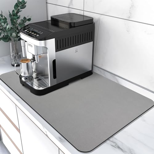 Kaffeematte Super saugfähige Trocknungsmatte Kaffeebar-Zubehör Passt mit wasserfester Gummirückseite Passt unter Coffee Mat von SOLIC