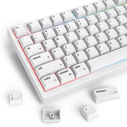 SOLIDEE 128 Tasten PBT XDA Tastenkappen weiß,pbt doubleshot tastenkappen weiß,XDA Profile Keycaps,Minimalistische weiße Tastenkappen,für Cherry Gateron MX Switches mechanische Tastatur(White English) SOLIDEE 128 Tasten PBT XDA Tastenkappen weiß,pbt doubleshot tastenkappen weiß,XDA Profile Keycaps,Minimalistische weiße Tastenkappen,für Cherry Gateron MX Switches mechanische Tastatur(White English) von SOLIDEE