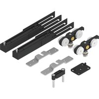 Solido - 80 Schiebetürbeschlag mit Tragflanschen und Einzugsdämpfung beidseitig Tragkraft 80kg von SOLIDO