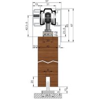 Helm mk-l 80 Abdeckkappenpaar 56,5x65mm, Abst. 15 mm, EV1, eins. Blende, Holz von SOLIDO