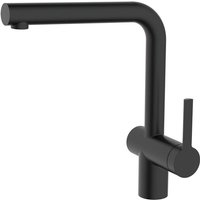 Küchenarmatur schwenkbar - Wasserhahn druckfest mit Kaltstartfunktion, schwarz matt von SOLIDO