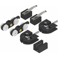 Solido - 100 Beschlagset Glas Punktbefestigung 8-10,76 mm Führung schwarz matt von SOLIDO