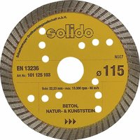 Solido - Diamant Trennscheibe 115 x 2.0 mm Beton Stein Baustellenmaterial von SOLIDO