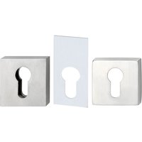 Solido Drückerrosette eckig RC2 PZ Ersatzrosette ohne Kernziehschutz I-10mm A-12mm, Edelstahl matt Solido Drückerrosette eckig RC2 PZ Ersatzrosette ohne Kernziehschutz I-10mm A-12mm, Edelstahl matt von SOLIDO