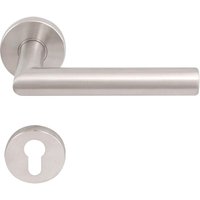 Solido - FH-Drückergarnitur norwegen - auf Rosette pz, 38 - 45, Edelstahl matt Solido - FH-Drückergarnitur norwegen - auf Rosette pz, 38 - 45, Edelstahl matt von SOLIDO
