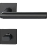 Solido - Türbeschlag Norwegen Türgriff auf Flachrosette wc eckig Edelstahl schwarz Solido - Türbeschlag Norwegen Türgriff auf Flachrosette wc eckig Edelstahl schwarz von SOLIDO