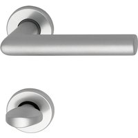 Solido - Türbeschlag Sch l Form Türgriff für Innentür auf Rosette wc Aluminium silber von SOLIDO