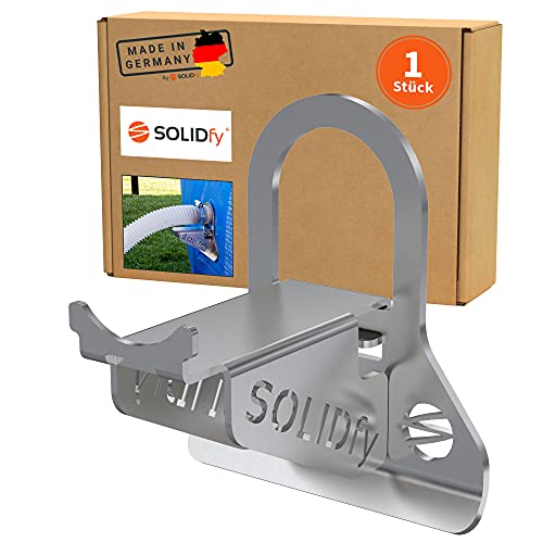 SOLIDfy® - 1x 26mm - 38mm Pool Schlauchhalter Knickschutz aus Edelstahl für Intex und Bestway Swimmingpools von SOLIDfy