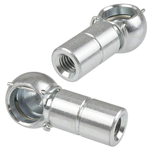 SOLIDfy 2 x Kugelpfanne B16 M10 LH Linksgewinde DIN 71805 + Sicherungsbügel Form B verzinkt 16mm von SOLIDfy