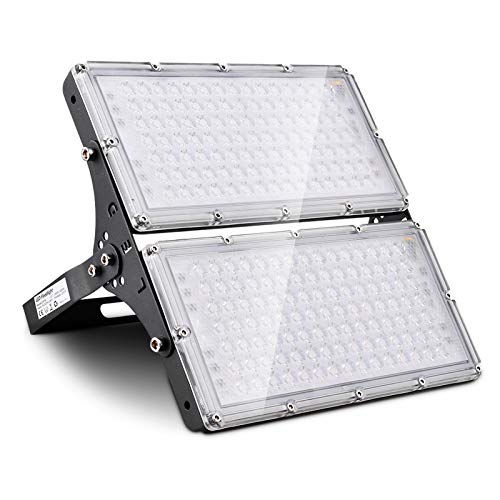 200W LED Flutlicht Superhell Arbeitslicht 16000lm Sicherheitslicht Außenstrahler Wasserdichtes IP65 3000K Warmweiß Spotlight für Werkstatt, Lager, Stadion, Garten, Bauernhof von SOLIKU