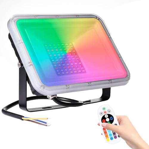 50W RGB Flutlicht mit Fernbedienung 16 Farben & 4 Modi Landschaftsbeleuchtung mit Speicherfunktion Sicherheitsleuchte für den Außenbereich 4000lm Wasserdicht IP66 Scheinwerfer für Garten Bühne Party 50W RGB Flutlicht mit Fernbedienung 16 Farben & 4 Modi Landschaftsbeleuchtung mit Speicherfunktion Sicherheitsleuchte für den Außenbereich 4000lm Wasserdicht IP66 Scheinwerfer für Garten Bühne Party von SOLIKU
