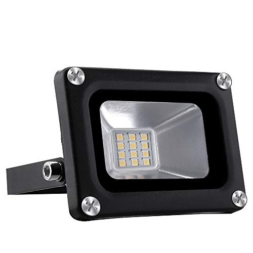 DC12V 10W LED Flutlicht Niederspannungs-Flutlicht Warmweiß 3000K Sicherheitslicht 800lm Außenstrahler Wasserdichtes IP65 Arbeitslicht für Camping Reisen Garten Garage von SOLIKU