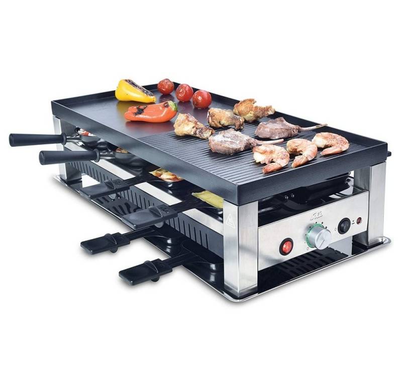 SOLIS OF SWITZERLAND Tischgrill Table-Grill 5 in 1 Raclette - Tischgrill - edelstahl/schwarz von SOLIS OF SWITZERLAND