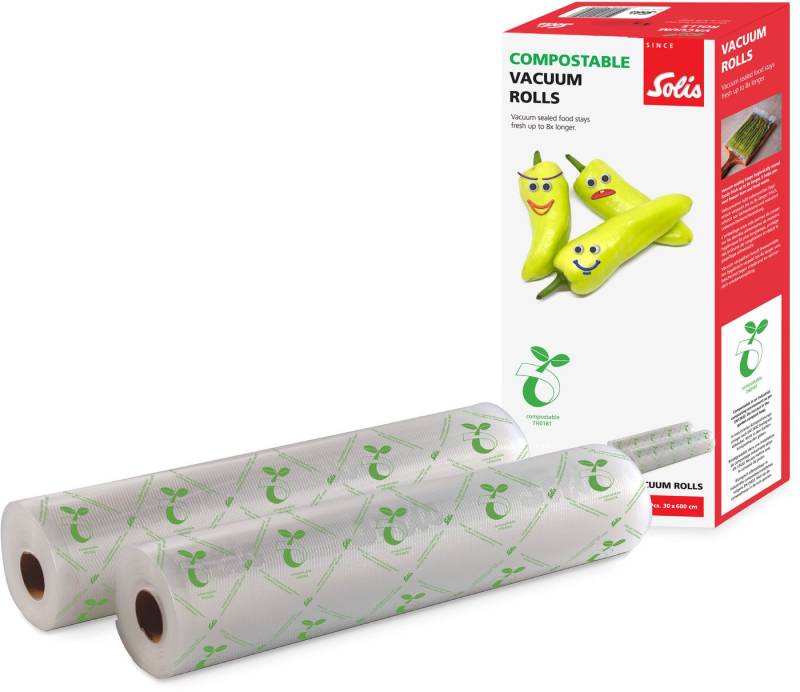 SOLIS OF SWITZERLAND Vakuumier-Folienrollen ECO S0166, Zubehör für Solis / weitere Hersteller, 2 Rollen, 30x600 cm von SOLIS OF SWITZERLAND