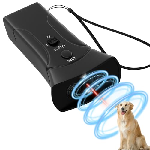 Barkshield Anti-Bell-Gerät für Hunde – 3-in-1 Hunde-Bellabschreckung mit LED-Blitz, 9,2 m Handstopp, Hundebellen – Ultraschall-Bellstopper für Hunde, Anti-Bell-Trainingswerkzeug, kein Bellen Barkshield Anti-Bell-Gerät für Hunde – 3-in-1 Hunde-Bellabschreckung mit LED-Blitz, 9,2 m Handstopp, Hundebellen – Ultraschall-Bellstopper für Hunde, Anti-Bell-Trainingswerkzeug, kein Bellen von SOLITUZURODE