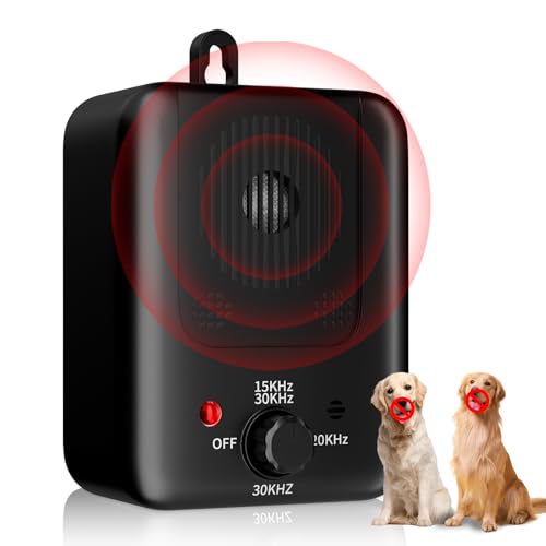 SOLITUZURODE Anti-Bell-Gerät für Hunde, 3 Modi, Bellabschreckungsgeräte, wiederaufladbar, Ultraschall-Bellstopper, kleine mittelgroße und große Hunde, Anti-Bell-Gerät, Garten, Haus von SOLITUZURODE