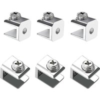 Sollbry - 16-teilige Glasklemme, verstellbarer Glashalter, Stützklemme aus Zinklegierung, Befestigungsklemme für 3–8 mm dickes Glas Sollbry - 16-teilige Glasklemme, verstellbarer Glashalter, Stützklemme aus Zinklegierung, Befestigungsklemme für 3–8 mm dickes Glas von SOLLBRY