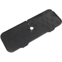 Sollbry - 2 Spritzschutzabdeckungen für Küchenspüle, Wasserhahn-Pads, schwarz von SOLLBRY