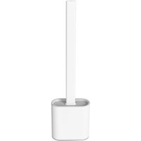 Sollbry - 2er-Pack Silikon-Toilettenbürste, Toilettenbürste mit schnell trocknendem Halter, abnehmbare Toilettenbürste mit langem Griff, von SOLLBRY
