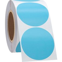 Sollbry - 500 Stück Mehrzweck-Rund-Thermo-Selbstklebeetiketten für Etikettendrucker Hellblau 2,5 cm von SOLLBRY