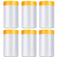 Sollbry - 6er-Pack Klebeband und Abdeckfolie, 55 cm x 20 m, vorgeklebte Abdeckfolie für die Autolackierung, vorklebende Staubschutzfolie aus Sollbry - 6er-Pack Klebeband und Abdeckfolie, 55 cm x 20 m, vorgeklebte Abdeckfolie für die Autolackierung, vorklebende Staubschutzfolie aus von SOLLBRY
