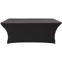 Abdeckung für Tische, Tischdecke, Stretch-Tischdecke, 2,4 m, rechteckiger Fuß, Bocktisch, Hochzeitsbankett, 244 x 76 x 76 cm (schwarz) - Sollbry von SOLLBRY