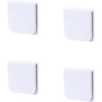 Sollbry - Duschvorhang-Clips, 4 Stück, selbstklebende Dusch-Clips, Duschschutz-Clips, Spritzschutz-Clips, zum Halten von Duschvorhang und Vorhang von SOLLBRY