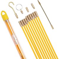 Elektrischer Drahtzieher-Satz aus Glasfaserstäben, einziehbarer Installationssatz für Kabel im Kunststoffkoffer 33 cm x 10 Stück - Sollbry von SOLLBRY
